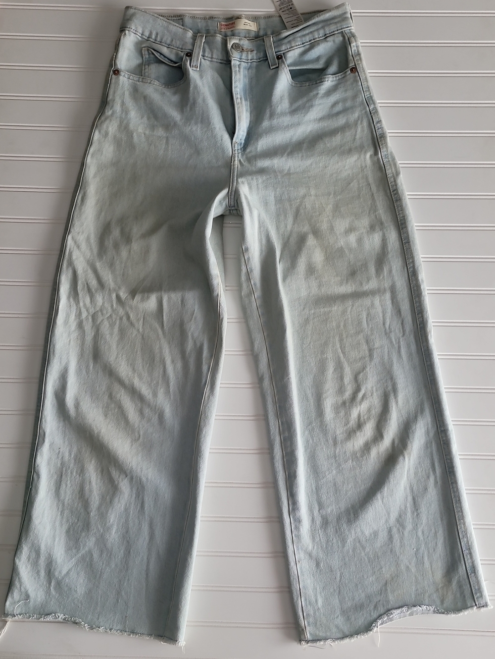 Womans Signature by Levi Strauss Pale Blue Wide Leg Jeans